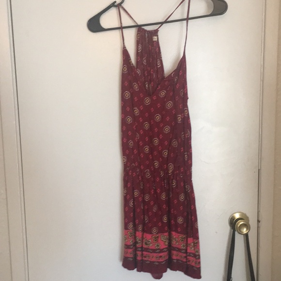 Red. Flowy romper - Picture 1 of 3